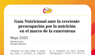 Guía nutricional en tiempo de cuarentena